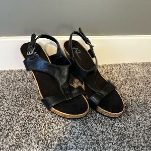 A2 by Aerosoles Wedge Sandals Black